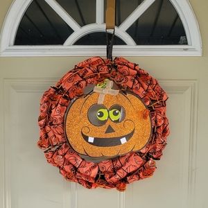 Jack-o-lantern Wreath
